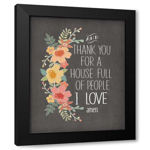 House Full of Love Black Modern Wood Framed Art Print with Double Matting by Moulton, Jo