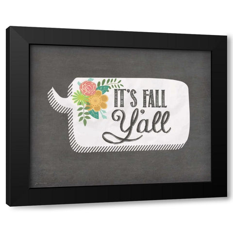 Fall Yall Black Modern Wood Framed Art Print by Moulton, Jo