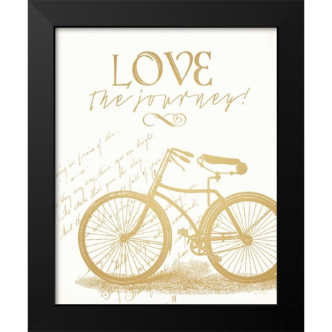 Faux Gold Journey Black Modern Wood Framed Art Print by Moulton, Jo