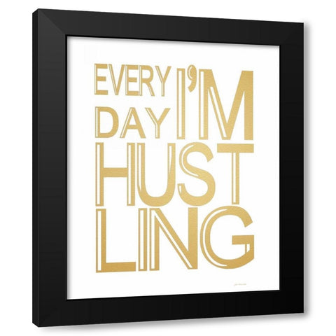 Hustling Black Modern Wood Framed Art Print by Moulton, Jo