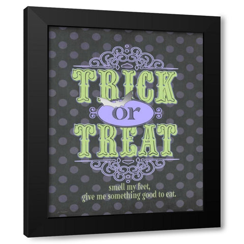 Trick or Treat Black Modern Wood Framed Art Print with Double Matting by Moulton, Jo