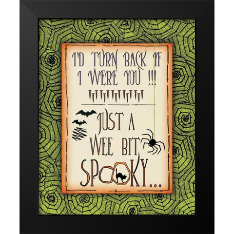 Wee Spooky Black Modern Wood Framed Art Print by Moulton, Jo