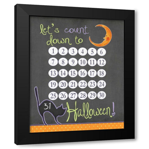 Count Down Black Modern Wood Framed Art Print with Double Matting by Moulton, Jo