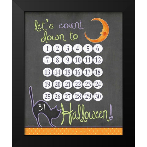 Count Down Black Modern Wood Framed Art Print by Moulton, Jo