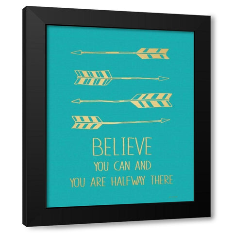 Gold Black Modern Wood Framed Art Print with Double Matting by Moulton, Jo