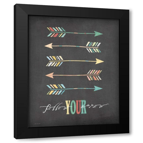 Follow Your Arrow Black Modern Wood Framed Art Print with Double Matting by Moulton, Jo