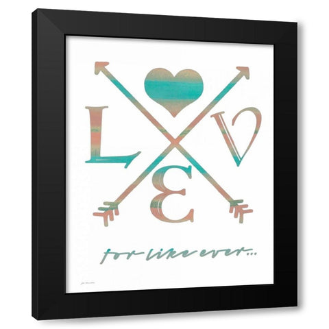 For Like Ever Black Modern Wood Framed Art Print with Double Matting by Moulton, Jo