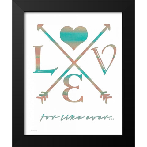 For Like Ever Black Modern Wood Framed Art Print by Moulton, Jo