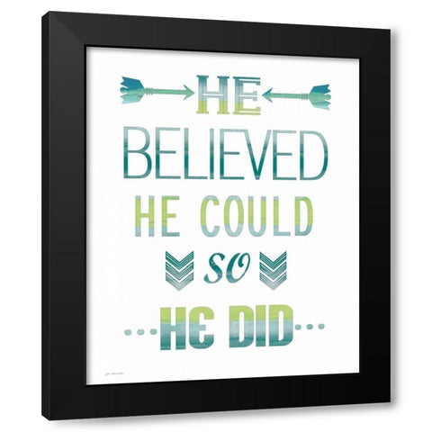 He Believed Black Modern Wood Framed Art Print with Double Matting by Moulton, Jo