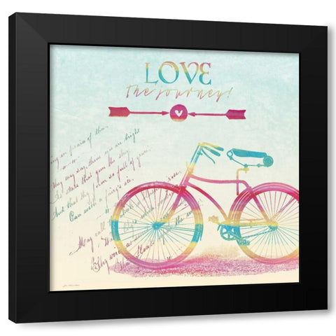 Love the Journey Black Modern Wood Framed Art Print with Double Matting by Moulton, Jo