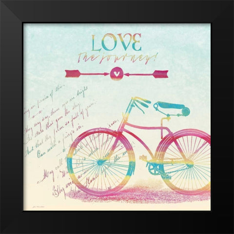Love the Journey Black Modern Wood Framed Art Print by Moulton, Jo
