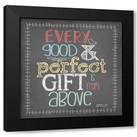 Perfect Gift Black Modern Wood Framed Art Print by Moulton, Jo