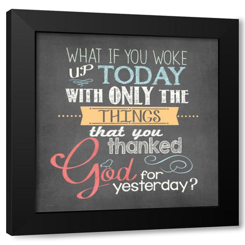 Thank God - Chalk Black Modern Wood Framed Art Print with Double Matting by Moulton, Jo
