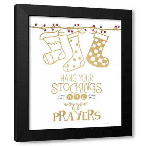 Stockings Black Modern Wood Framed Art Print with Double Matting by Moulton, Jo