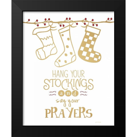 Stockings Black Modern Wood Framed Art Print by Moulton, Jo