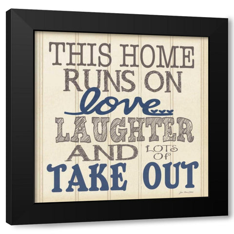 Take Out - Square Black Modern Wood Framed Art Print with Double Matting by Moulton, Jo