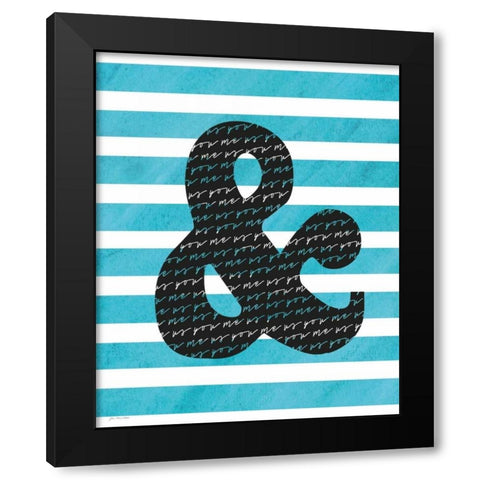 You Me Us Black Modern Wood Framed Art Print by Moulton, Jo