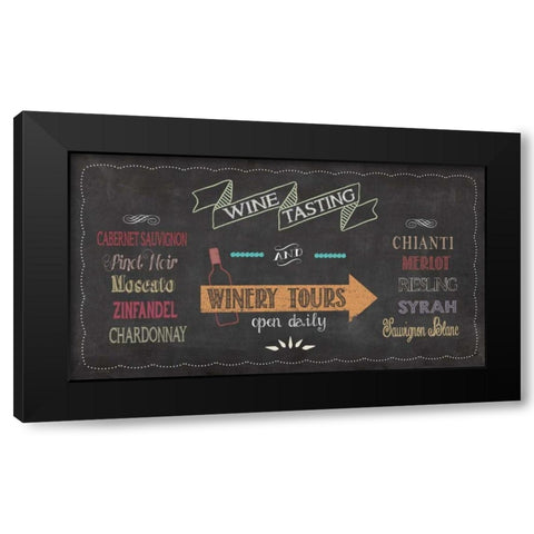 Wine Tasting Black Modern Wood Framed Art Print by Moulton, Jo