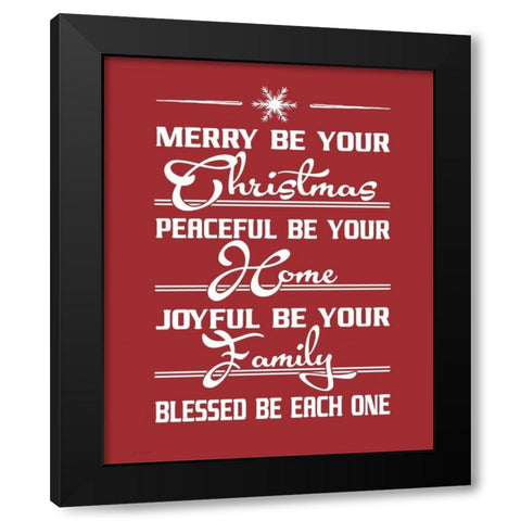 Blessed Be Black Modern Wood Framed Art Print with Double Matting by Moulton, Jo