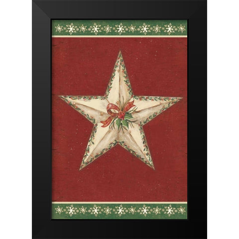 Holiday Star II Black Modern Wood Framed Art Print by Moulton, Jo