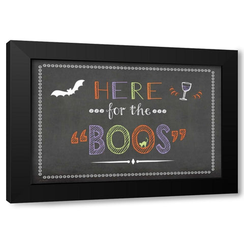 Boos Black Modern Wood Framed Art Print by Moulton, Jo