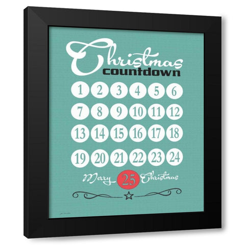 Countdown Black Modern Wood Framed Art Print with Double Matting by Moulton, Jo