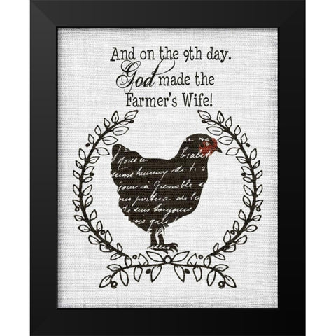 Farmers Wife Black Modern Wood Framed Art Print by Moulton, Jo