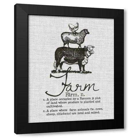 Farmers Wife Black Modern Wood Framed Art Print by Moulton, Jo