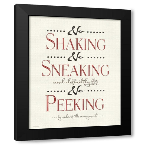No Peeking   Black Modern Wood Framed Art Print with Double Matting by Moulton, Jo