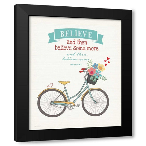 Believe Some More Black Modern Wood Framed Art Print with Double Matting by Moulton, Jo