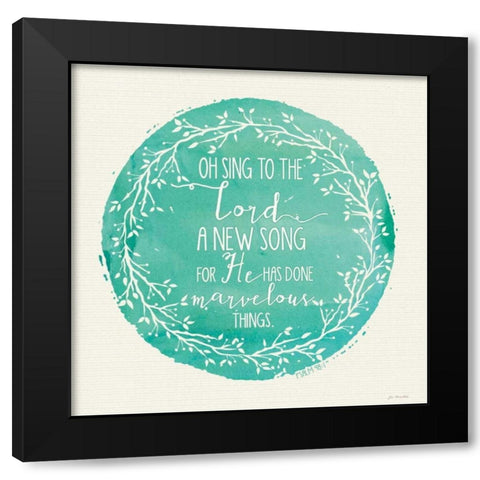 New Song Black Modern Wood Framed Art Print by Moulton, Jo