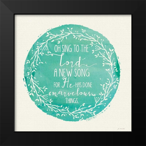 New Song Black Modern Wood Framed Art Print by Moulton, Jo