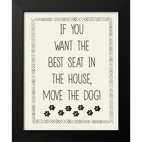 Best Seat Black Modern Wood Framed Art Print by Moulton, Jo