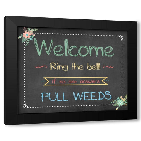 Welcome Garden II Black Modern Wood Framed Art Print with Double Matting by Moulton, Jo