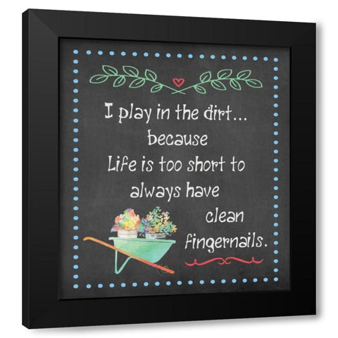 Play in the Dirt III Black Modern Wood Framed Art Print with Double Matting by Moulton, Jo