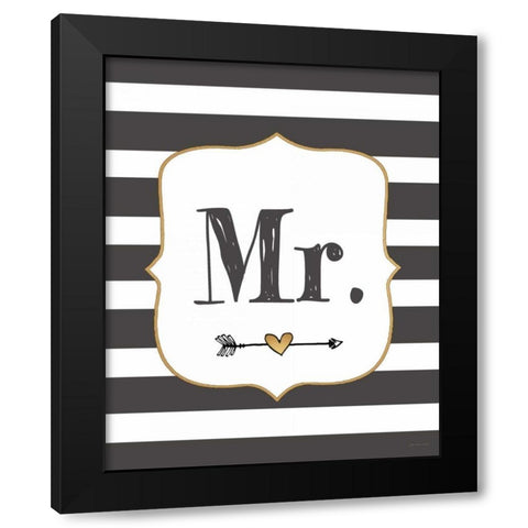 Mr. Black Modern Wood Framed Art Print by Moulton, Jo