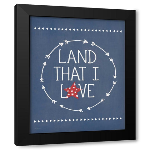Land I Love Black Modern Wood Framed Art Print by Moulton, Jo