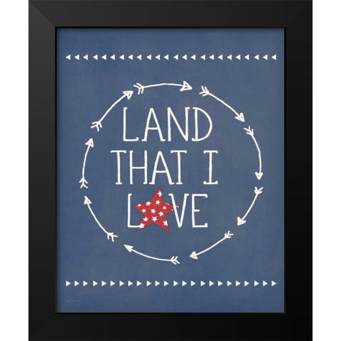Land I Love Black Modern Wood Framed Art Print by Moulton, Jo