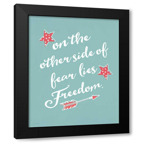 Freedom Black Modern Wood Framed Art Print by Moulton, Jo