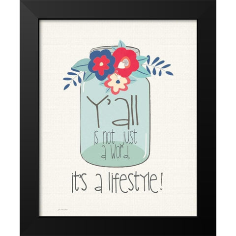 Yall Black Modern Wood Framed Art Print by Moulton, Jo
