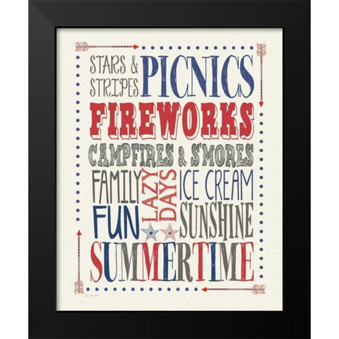 Summertime Black Modern Wood Framed Art Print by Moulton, Jo