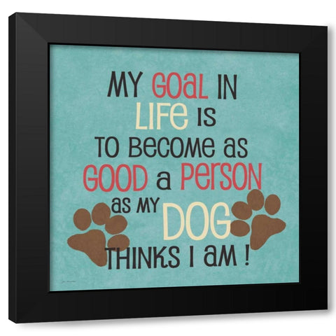 Goal Black Modern Wood Framed Art Print by Moulton, Jo