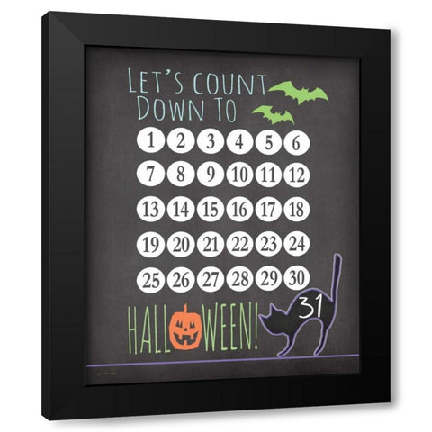 Countdown Black Modern Wood Framed Art Print with Double Matting by Moulton, Jo