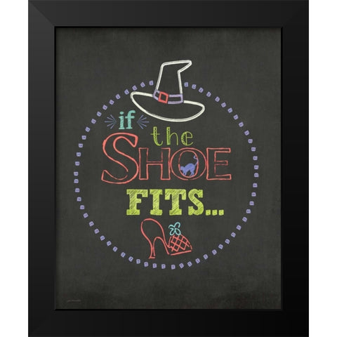 If the Shoe Fits Black Modern Wood Framed Art Print by Moulton, Jo