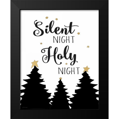 Silent Night Black Modern Wood Framed Art Print by Moulton, Jo