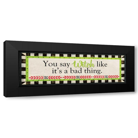 Bad Thing Black Modern Wood Framed Art Print with Double Matting by Moulton, Jo