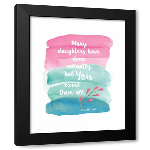 Daughter Black Modern Wood Framed Art Print with Double Matting by Moulton, Jo