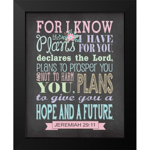 For I Know - Pastel Black Modern Wood Framed Art Print by Moulton, Jo