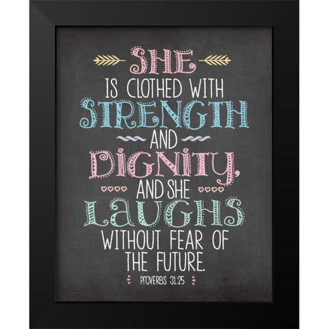 She is Clothed Black Modern Wood Framed Art Print by Moulton, Jo