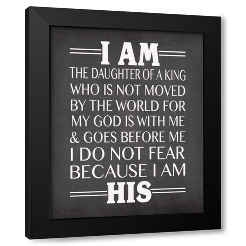 I am His Daughter Black Modern Wood Framed Art Print with Double Matting by Moulton, Jo